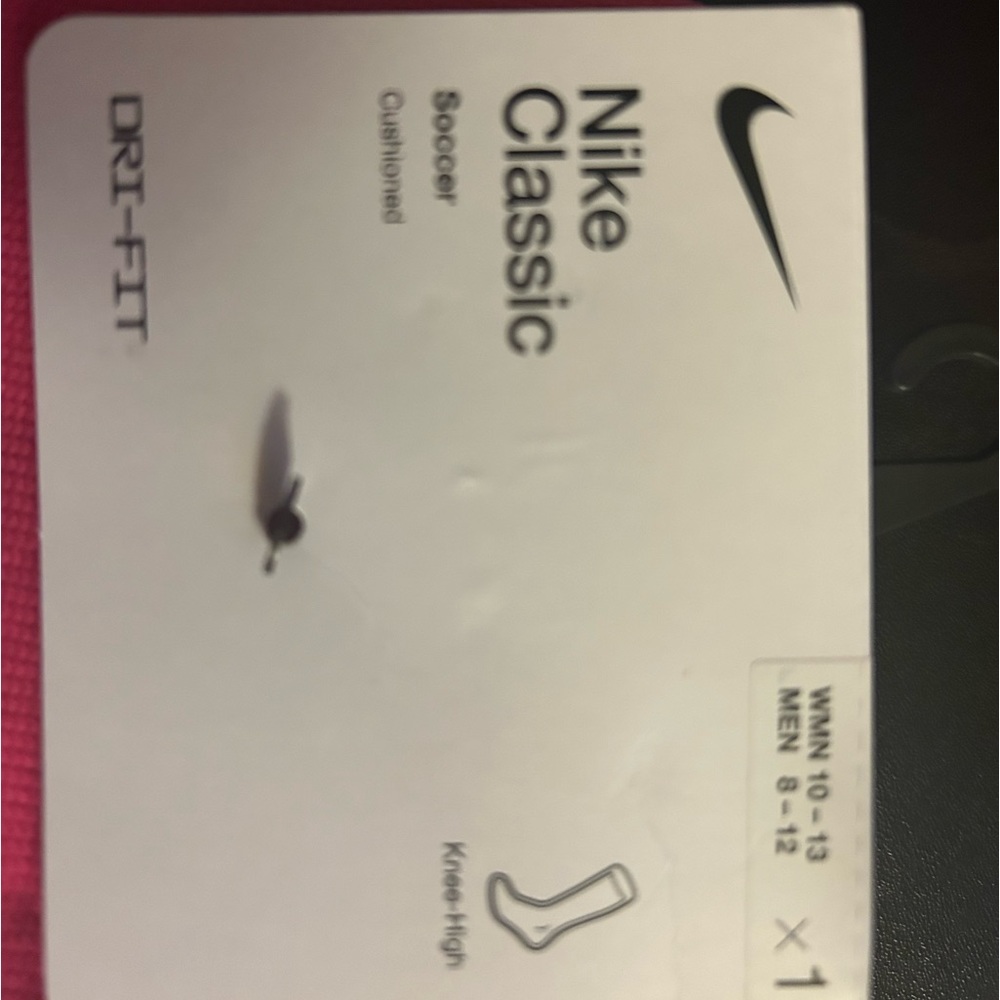 Bright pink Nike soccer socks